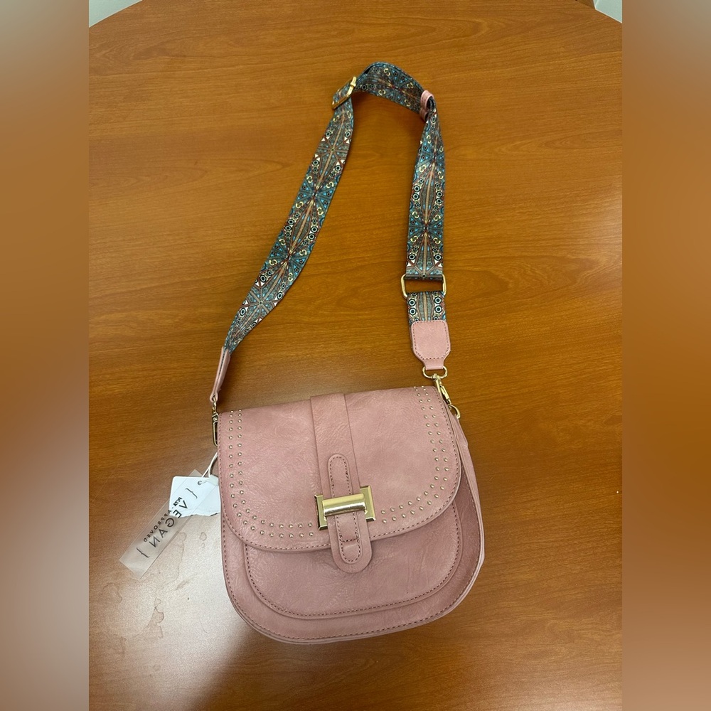 Purselux Vegan Leather Studded Crossbody Bag NWT